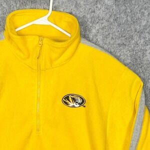 OVB Missouri Tigers Mizzou Fleece Quarter Zip Pullover Yellow Men's Medium